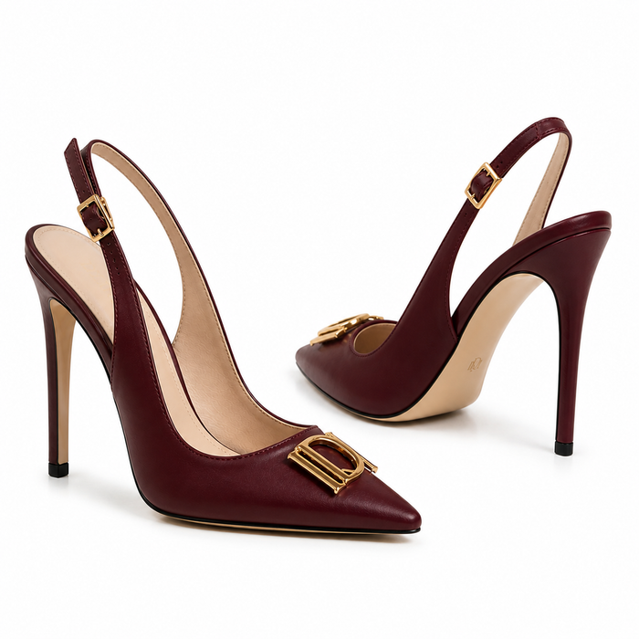 Slingback Pump — Burgundy