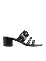 Balenciaga City Embellished Crinkled Leather Mules 1