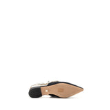 Dior Ballerina Slingback Sandals Fabric/Leather Black 7