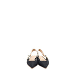 Dior Ballerina Slingback Sandals Fabric/Leather Black 2