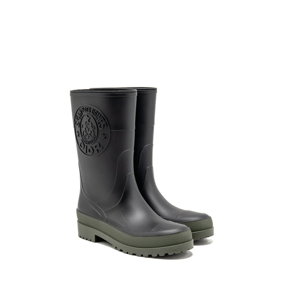 Dior Diorunion Rain Boot Rubber Black/Dark Green