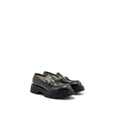 Gucci Leather Lug Sole Horsebit Loafer Black GHW 1