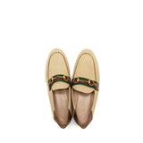 Gucci Horsebit Brixton Loafer Canvas /Leather Beige/ Brown 5