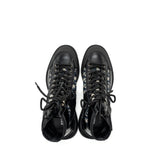Dior Combat Mid Top Boots Dior Blue Oblique Black SHW 4