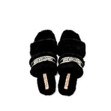 Dior Chez Moi Sandals Shearling Black 2