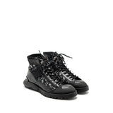 Dior Combat Mid Top Boots Dior Blue Oblique Black SHW 1