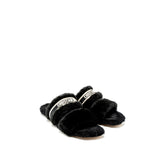 Dior Chez Moi Sandals Shearling Black 1