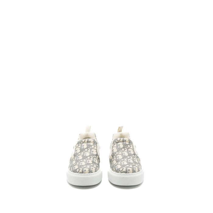 Dior Solar Loafers Oblique Embroidery Grey Stone