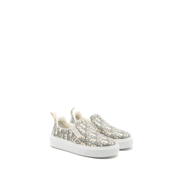 Dior Solar Loafers Oblique Embroidery Grey Stone