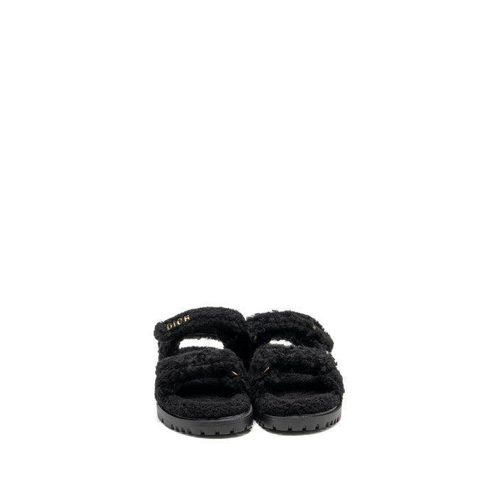 Dior DiorAct Sandal Shearling/Sheepskin Black GHW