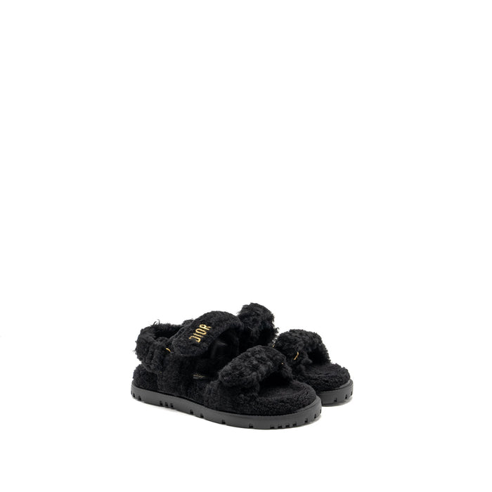 Dior DiorAct Sandal Shearling/Sheepskin Black GHW