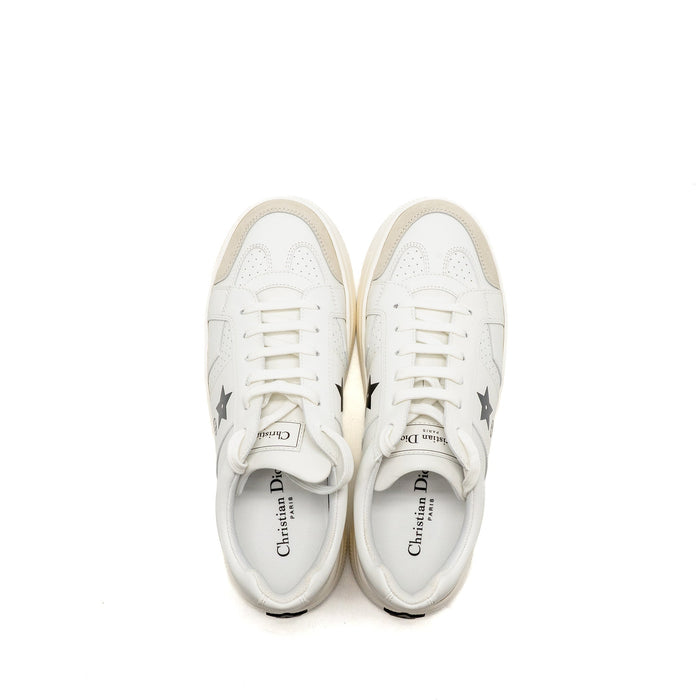 Dior Dior Star Platform Sneaker Calfskin/Suede White/Black