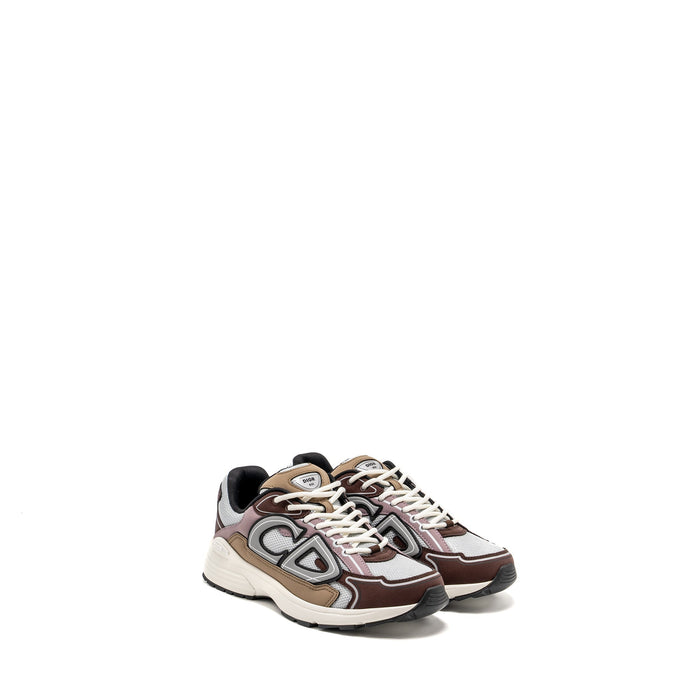 Dior B30 Low Trainers Technical Mesh/Calfskin Grey/Brown