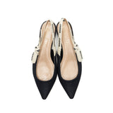 Dior J’Adior Sling Back Fabric Black 4