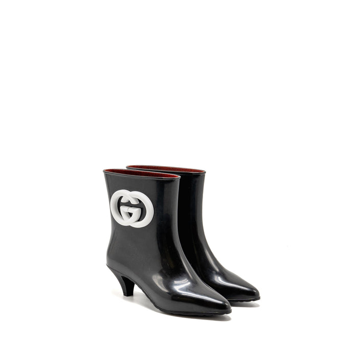Gucci Ankel Boots Rubber Black / White