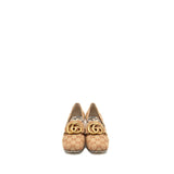 Gucci Victoire GG Marmont Block Heel Pumps Canvas Beige GHW 2