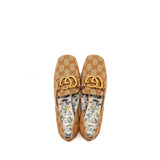 Gucci Victoire GG Marmont Block Heel Pumps Canvas Beige GHW 4