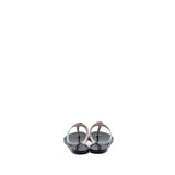 Gucci Leather Thong Sandal With Double G Leather Light Blue SHW 5