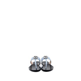 Gucci Leather Thong Sandal With Double G Leather Light Blue SHW 4