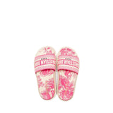 Dior Sandals Embroidered Cotton/ Rubber Pink 4
