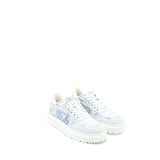 Dior Addict Blue Toile de Jouy Technical Fabric Low Top Sneakers 1