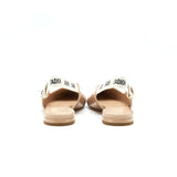 Christian Dior Slingback Ballet Flats Patent Leather Beige 3
