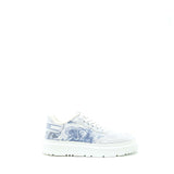 Dior Addict Blue Toile de Jouy Technical Fabric Low Top Sneakers 5