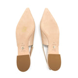Christian Dior Slingback Ballet Flats Patent Leather Beige 5