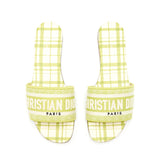 Dior DWay Slide Lime Embroidered Cotton 2