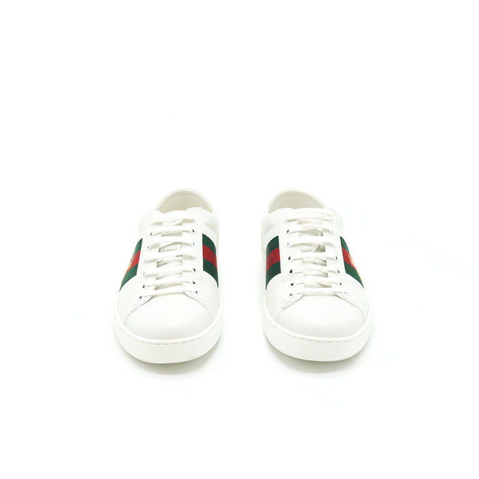 Gucci Men's White Sneaker Bee Pattern