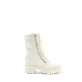 Dior D-Leader Ankle Boot Quilted Cannage Calfskin White SHW 5