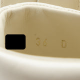 Dior D-Leader Ankle Boot Quilted Cannage Calfskin White SHW 7