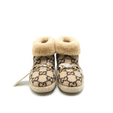 Gucci GG Wool Ankle Boots Beige 2