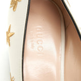 Gucci Embroidered Marmont Pumps in White 7