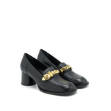 Gucci Sylvia Mid-Heel Pump Black GHW 1