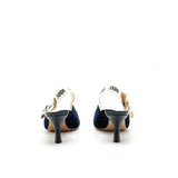 Dior Slingback Pump Velvet Navy 4
