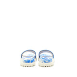 Dior Sandal Blue Embroidered Cotton Blue/White 4