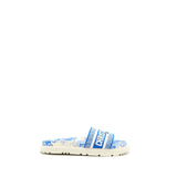 Dior Sandal Blue Embroidered Cotton Blue/White 5