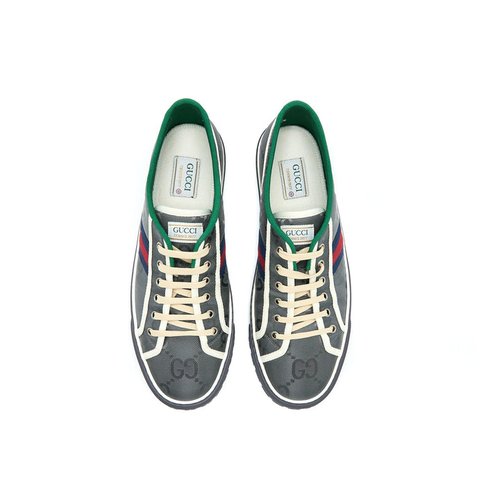 Gucci Men‘s Sneakers Off the Grid Webbing-Trimmed Monogrammed Econyl Canvas