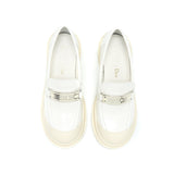 Christian Dior Code Loafer Brushed Calfskin White SHW 3