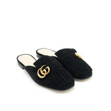 Gucci GG Suede Leather Mules Black 1