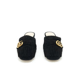 Gucci GG Suede Leather Mules Black 2