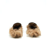 Gucci Velvet Mules Fur Black 4