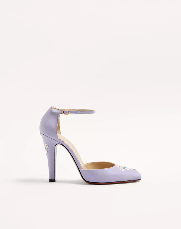 Valentino Hi Dolly Fabric Pumps Floral Embroidery