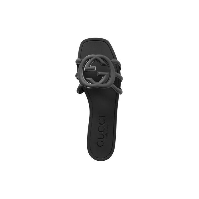 Gucci Rubber Slides Black