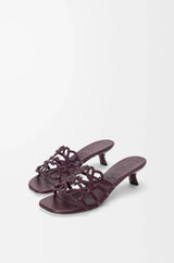 Loewe Petal Anagram Slide In Rhinestone-embellished Suede 5
