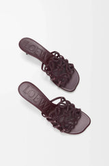 Loewe Petal Anagram Slide In Rhinestone-embellished Suede 6