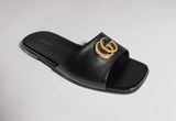 Gucci Slide Sandal With Double G Black 2