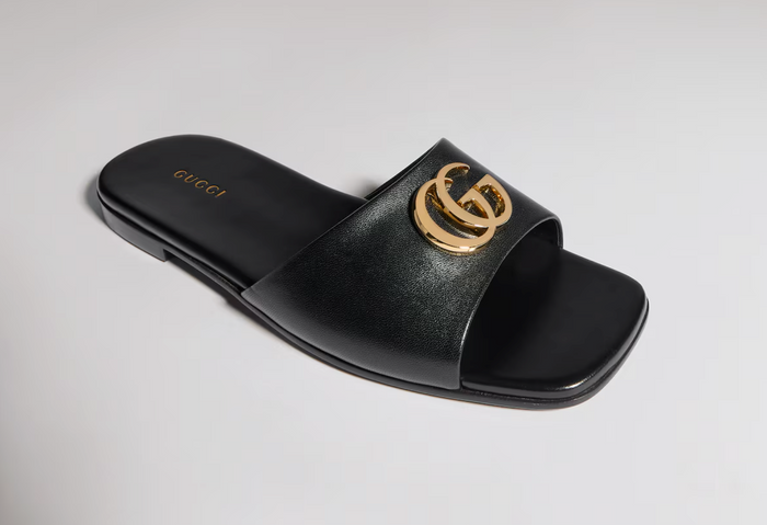 Gucci Slide Sandal With Double G Black