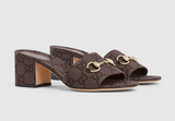 Gucci Platform Slide Sandal With Horsebit Dark Brown 1